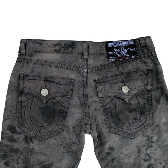 VINTAGE True Religion Jeans Size 36 JOEY SUPER T Gray Camo - Picture 2 of 11
